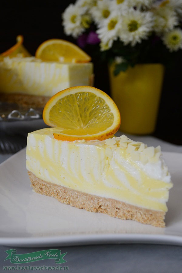 Cheesecake cu vanilie si portocale-2