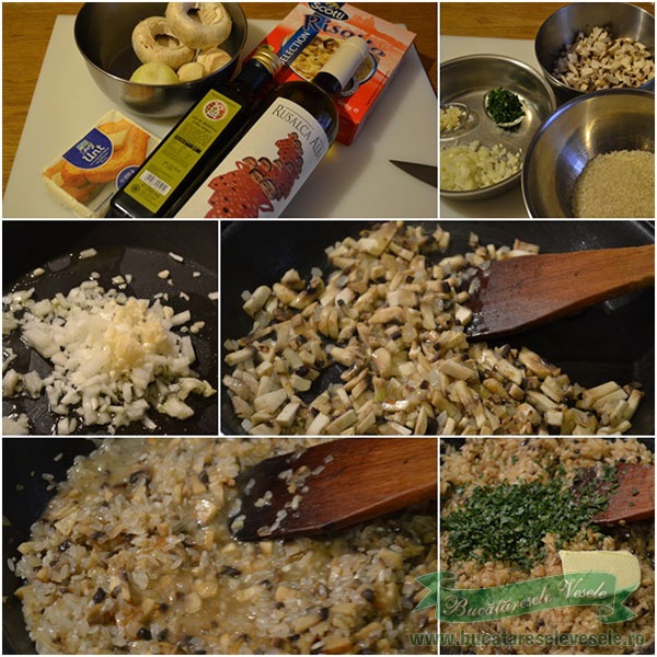 preparare-risotto-Medalioane de vita cu sos de gorgonzola